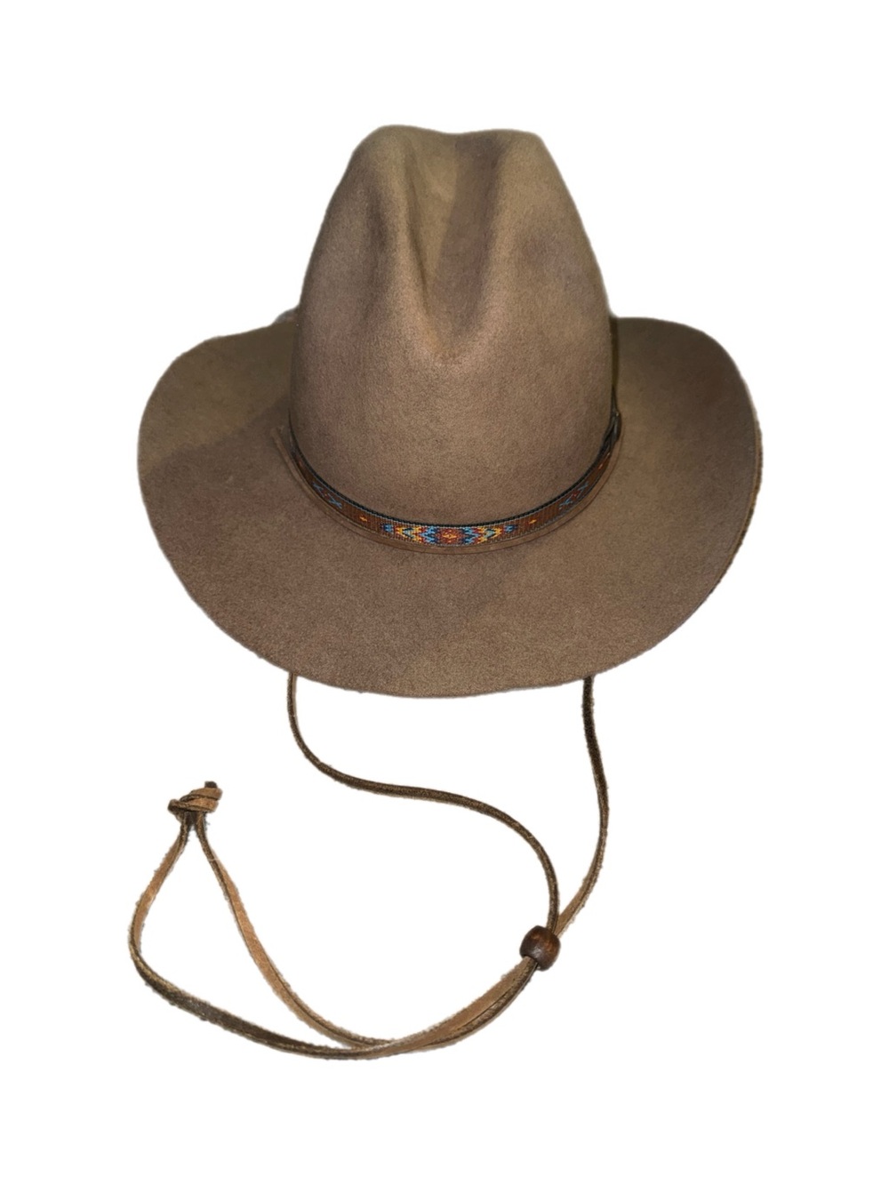 Authentic “Beaver brand” Brown Felt Western-Style Cowboy Hat size 7-3/8